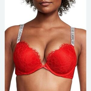 Victoria’s Secret Red Lace Push-Up Bra